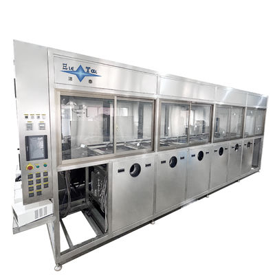 Six Tank Hydrocarbon Cleaning Machine Automatic Ultrasonic Cleaning Unit Vacuum