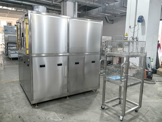 Medical Device Industry Single-tank Automatic Lifting Cleaner - 28KHz Ultrasonic + Spray Rinsing + Hot Air Drying + Lifting System