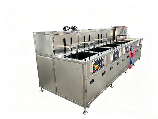 Six-Tank Ultrasonic Cleaning Machine, 28kHz/40kHz Dual Frequency, for Laboratory Precision Instrument Cleaning